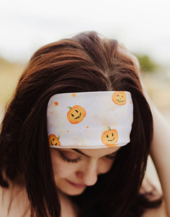 Halloween Happy Pumpkins Turban Twist Headband