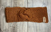 3' Autumn Brown Turban Twisted Knitted Knotted Ear Warmers for winter Headband 