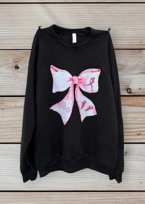 Pink Bow 🎀 Fitness Sweatshirt