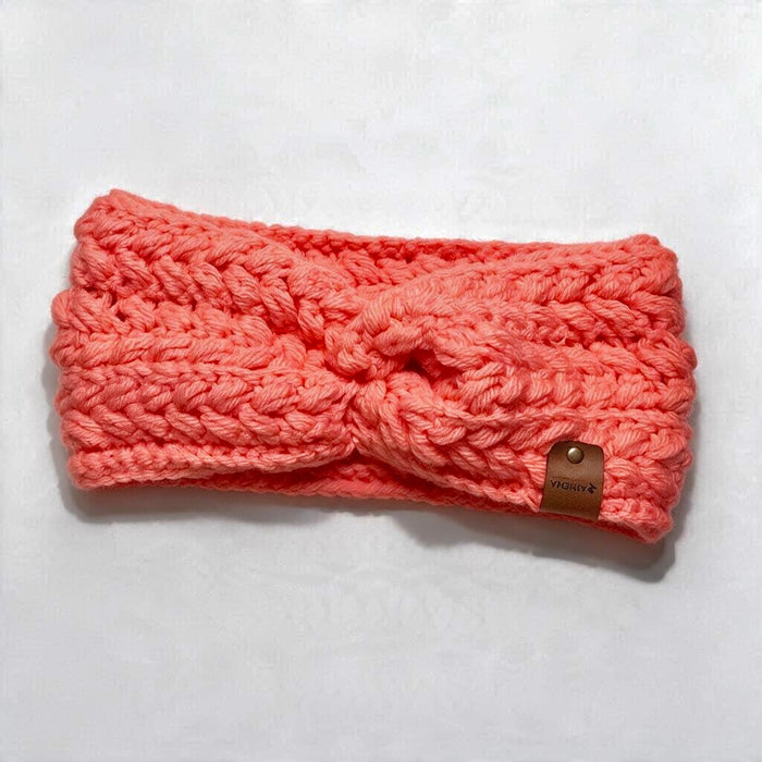 Solid Peach Crochet Ear Warmer