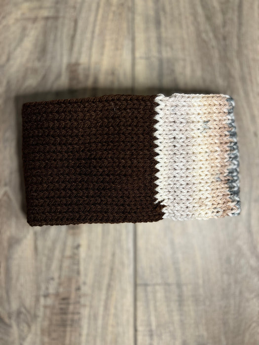 Multi Brown Turban Knitted Knotted Ear Warmers