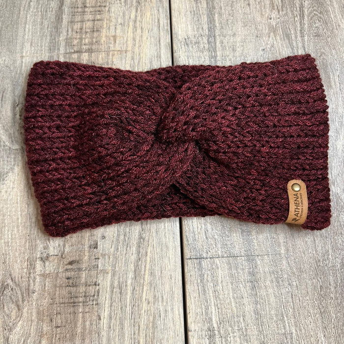 Plum Turban Twist Knotted Headband for Women for Winter
