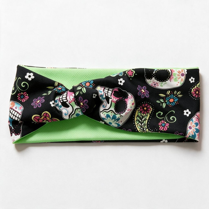 Sugar Skull Moisture Wicking Headband