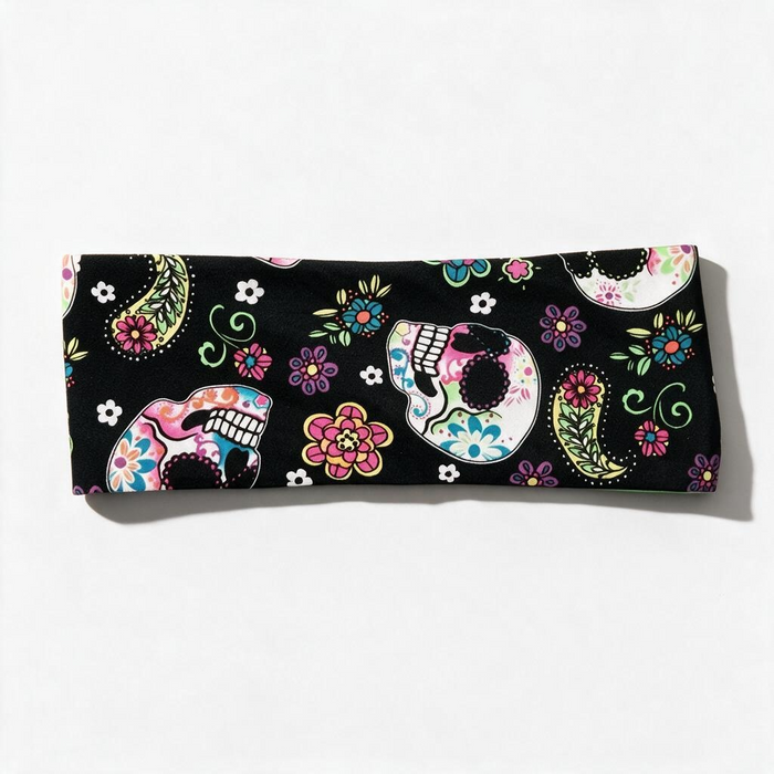 Sugar Skull Moisture Wicking Headband