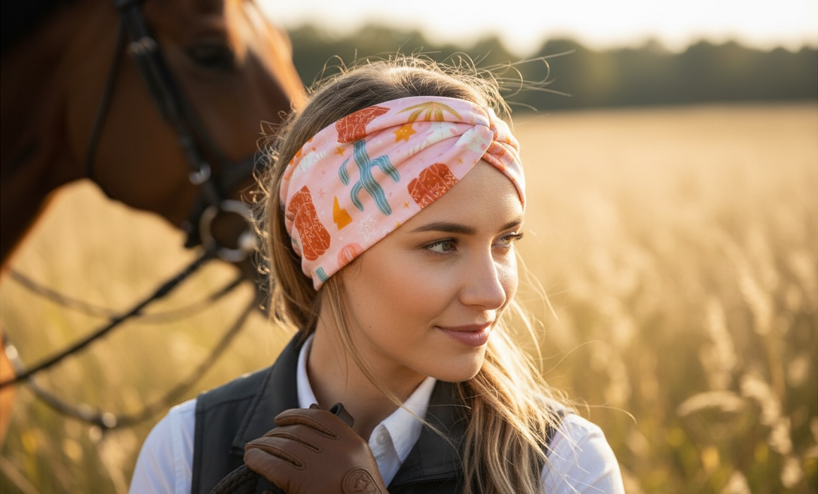 Western Equestrian Turban Knotted Headband