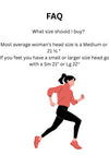 image of a runner and text of what size to buy