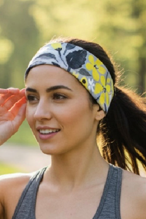 Yellow Floral Nonslip Headband