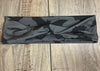 Black Bats on a grey background turban twist headband