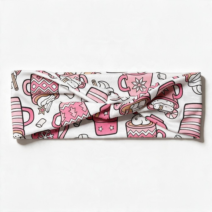 Pink Coffee Turban Knotted Headband