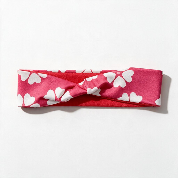 Red Daisy Flower Workout Headband