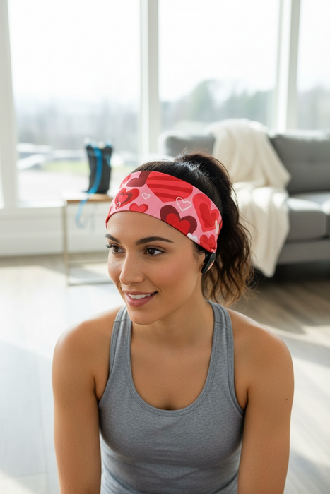 Valentine Hearts Workout Headband