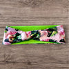 Green Wicking Fabric with pink and green witches
