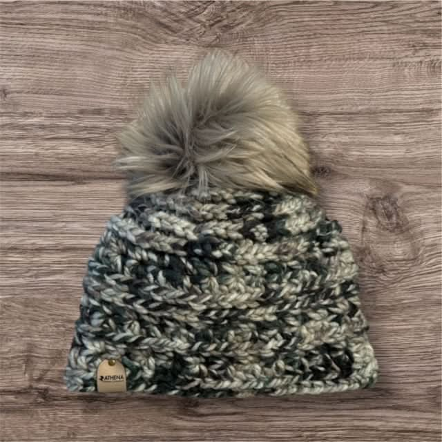 Dark Green/Blue Winter Beanie