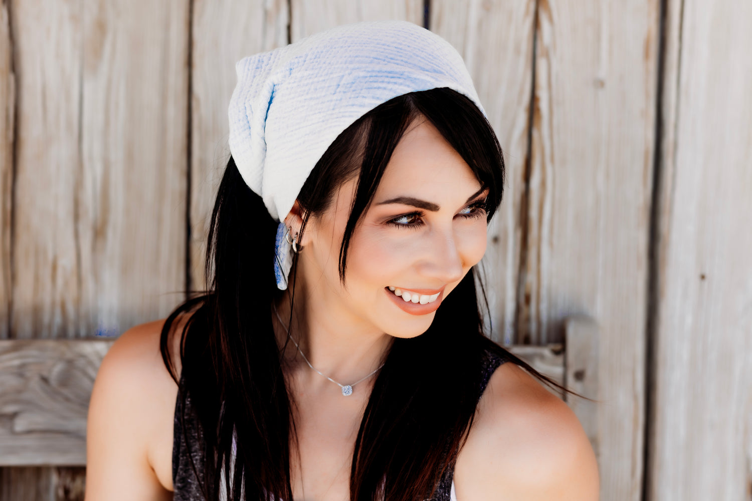 Light Blue Hair Scarf | Hair Wraps for Women