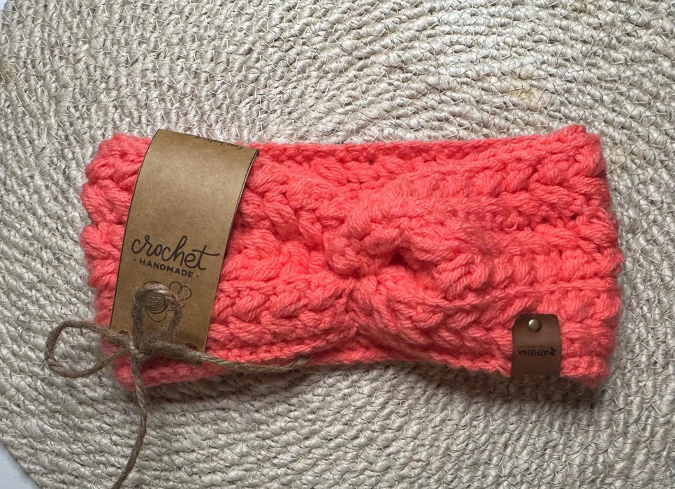 Solid Peach Crochet Ear Warmer