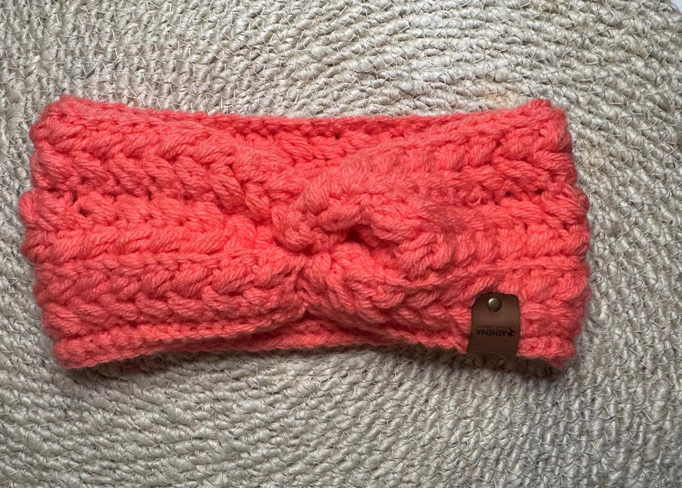 Solid Peach Crochet Ear Warmer