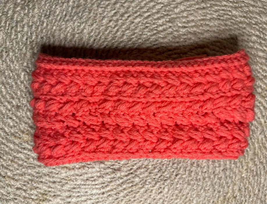 Solid Peach Crochet Ear Warmer
