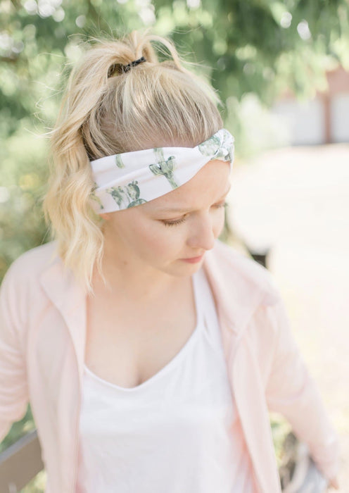 Cactus Turban Workout  Headband | Knotted Headbands for Women