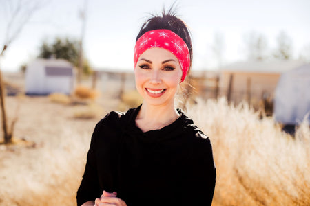 Red Snowflake Turban Twist Headband | Turban Twist Headbands