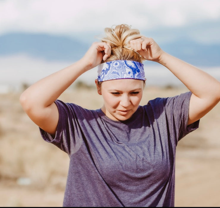 Purple Tie Dye Workout Headband | Workout Headbands for Women