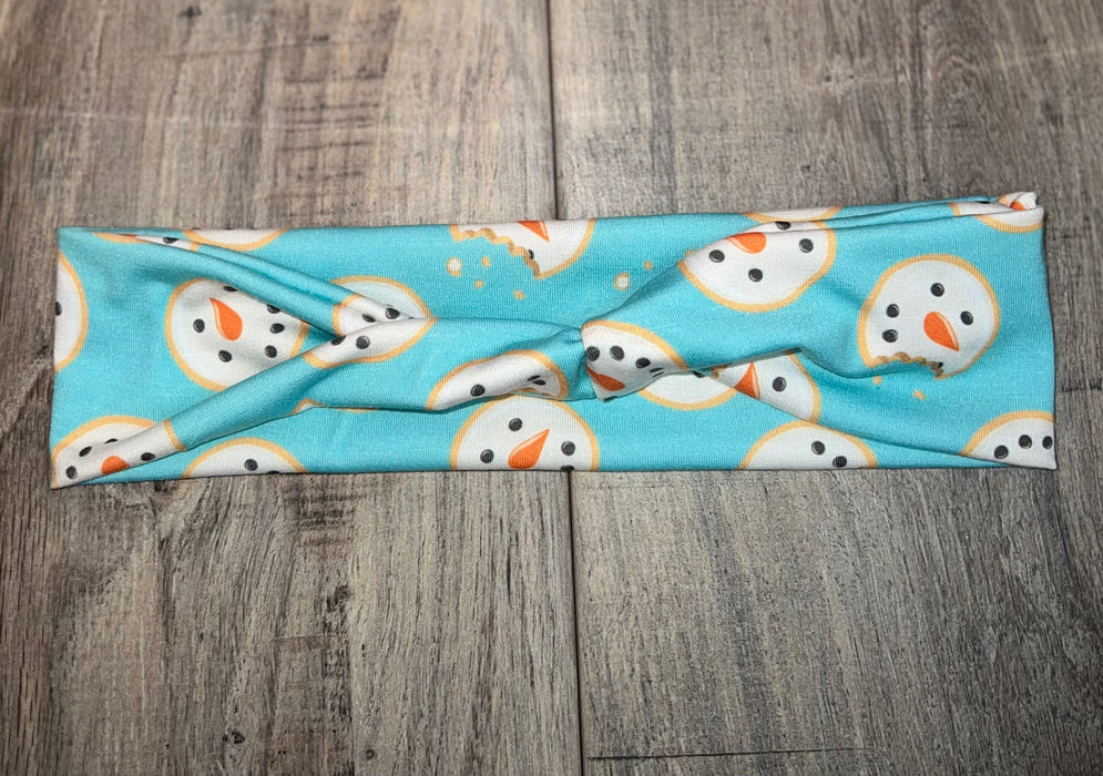 Snowman Cookie Turban Twist Headband | Christmas Headbands