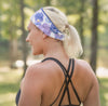 Watercolor Feathered Workout Headband | Workout Headbands