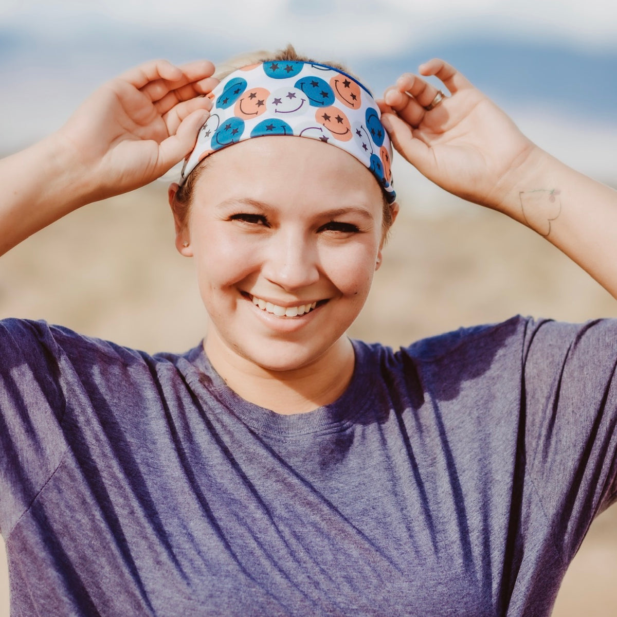 Smiley Workout Headband  Workout Headbands for Women– Athena