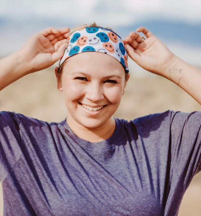 Smiley Workout Headband  Workout Headbands for Women– Athena Fitness  Collections