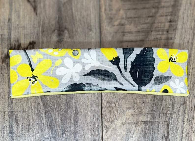 Yellow Floral Nonslip Headband | Athena Fitness Collections